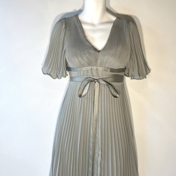ASOS SZ 10 Grecian Style Formal Bridesmaid Prom Mother of Bride Black Tie Prom - Picture 3 of 9